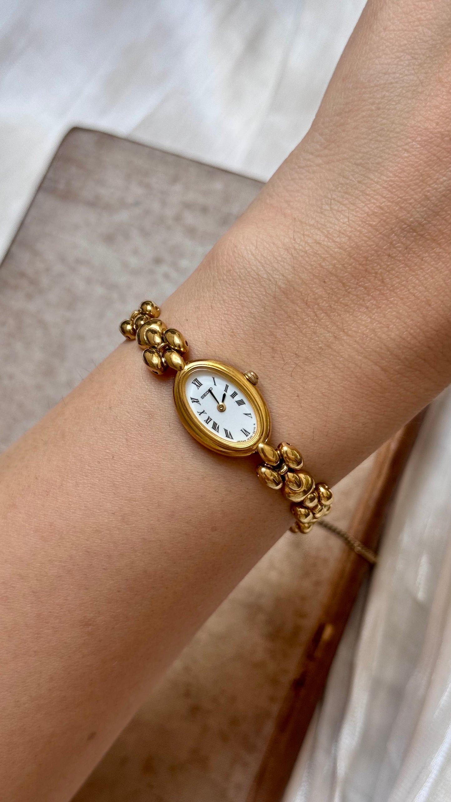Super Rare Find Vintage Seiko Watch 1990 - 18k Gold Plated