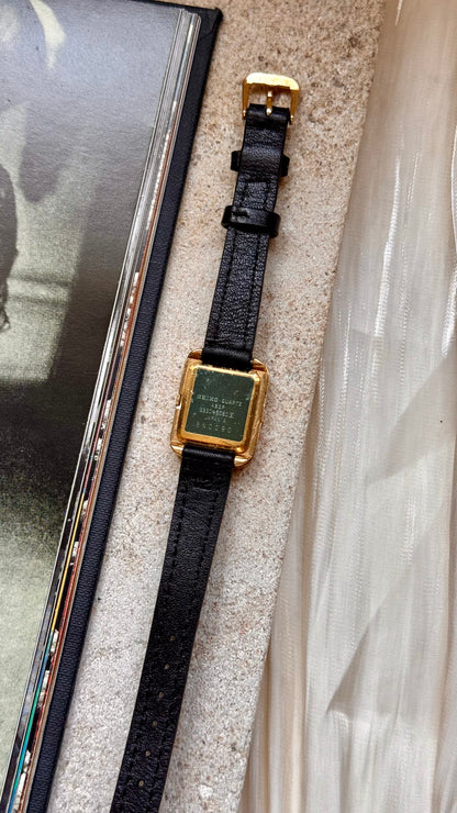 Nina Ricci vintage watch - gold plated & genuine leather