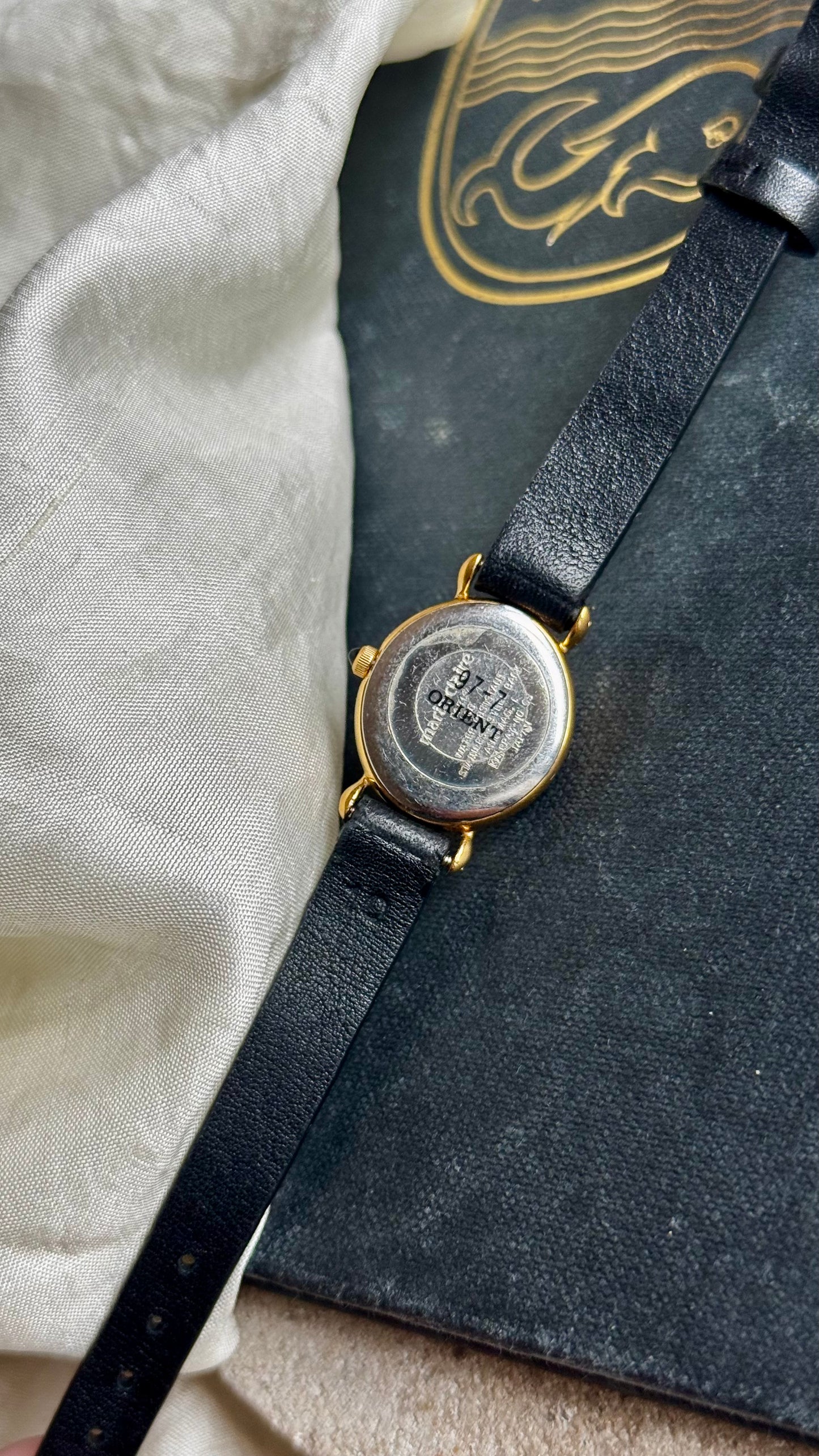 Marie Claire Vintage Watch 1990s - Bespoke Leather, Gold Plated