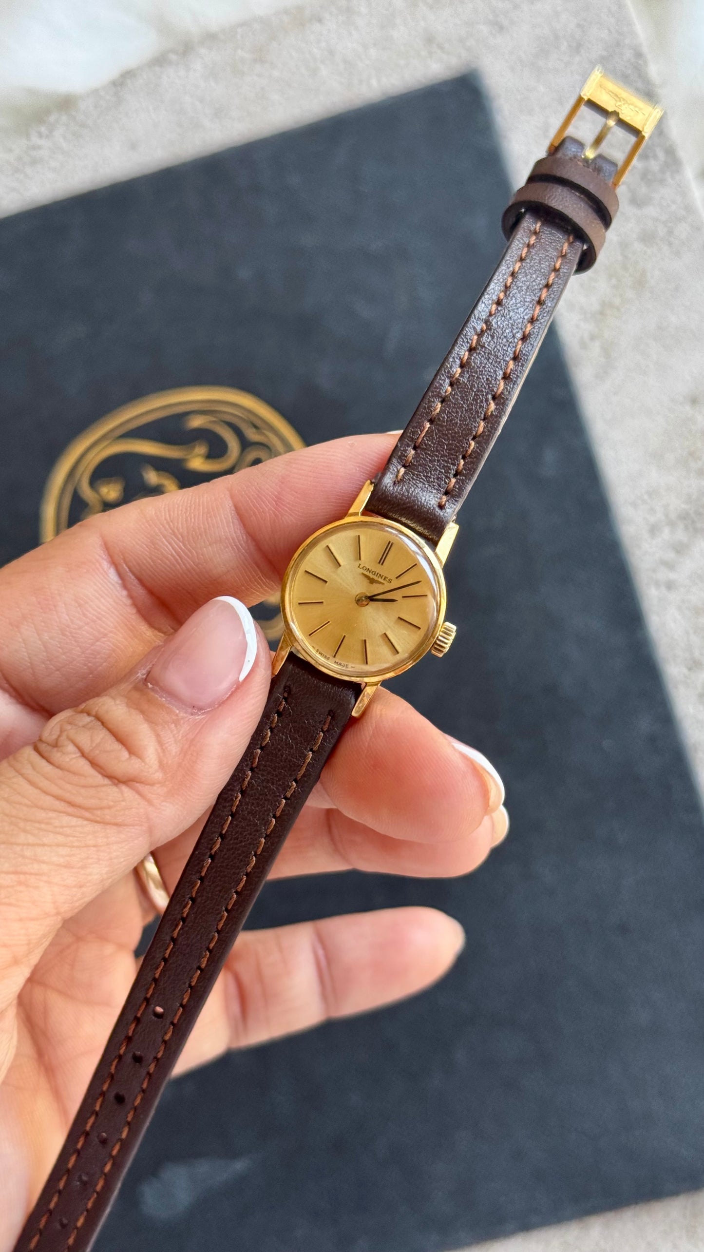Longines ladies watch - new bespoke strap with original buckle