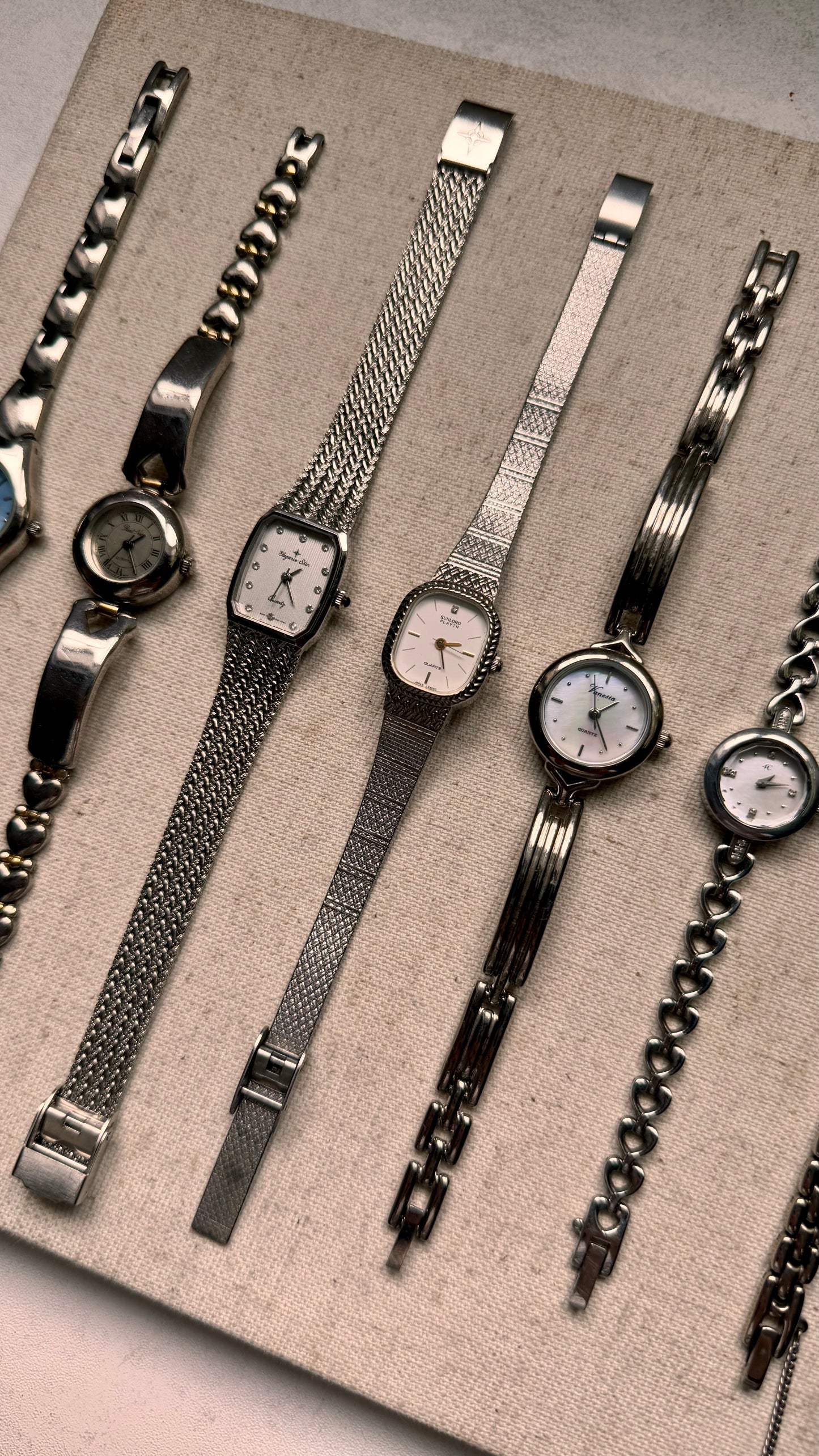 Silver tone vintage watches