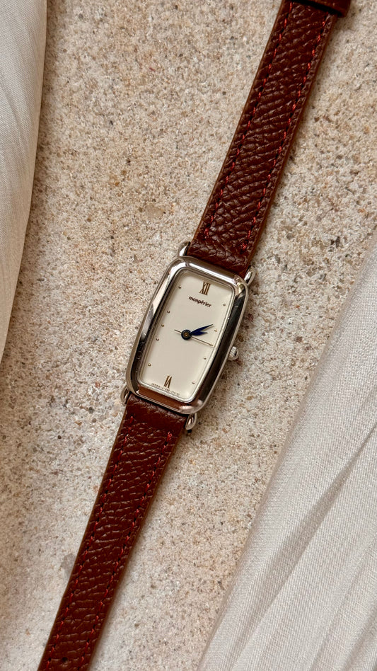 Monpérier by Ricoh vintage watch white gold plated