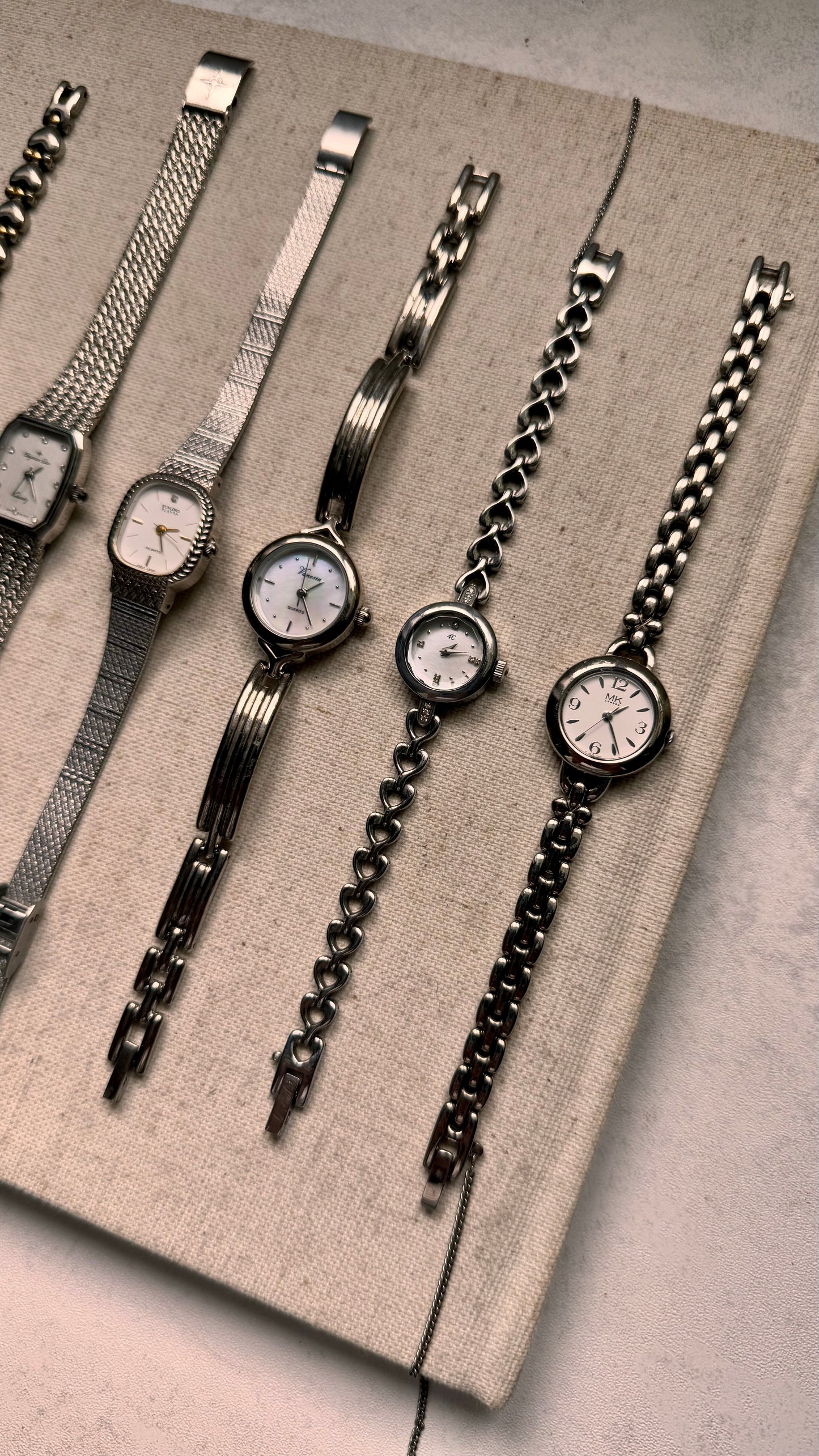 Silver tone vintage watches