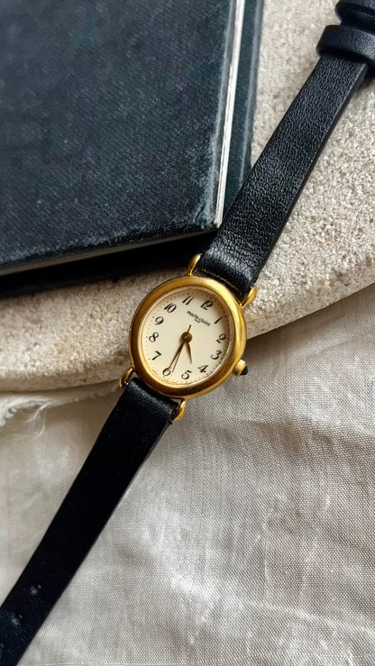 Marie Claire Vintage Watch 1990s - Bespoke Leather, Gold Plated