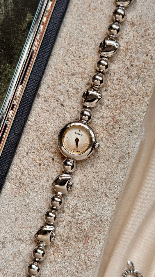 Super dainty Seiko 1997 vintage watch - palladium plated