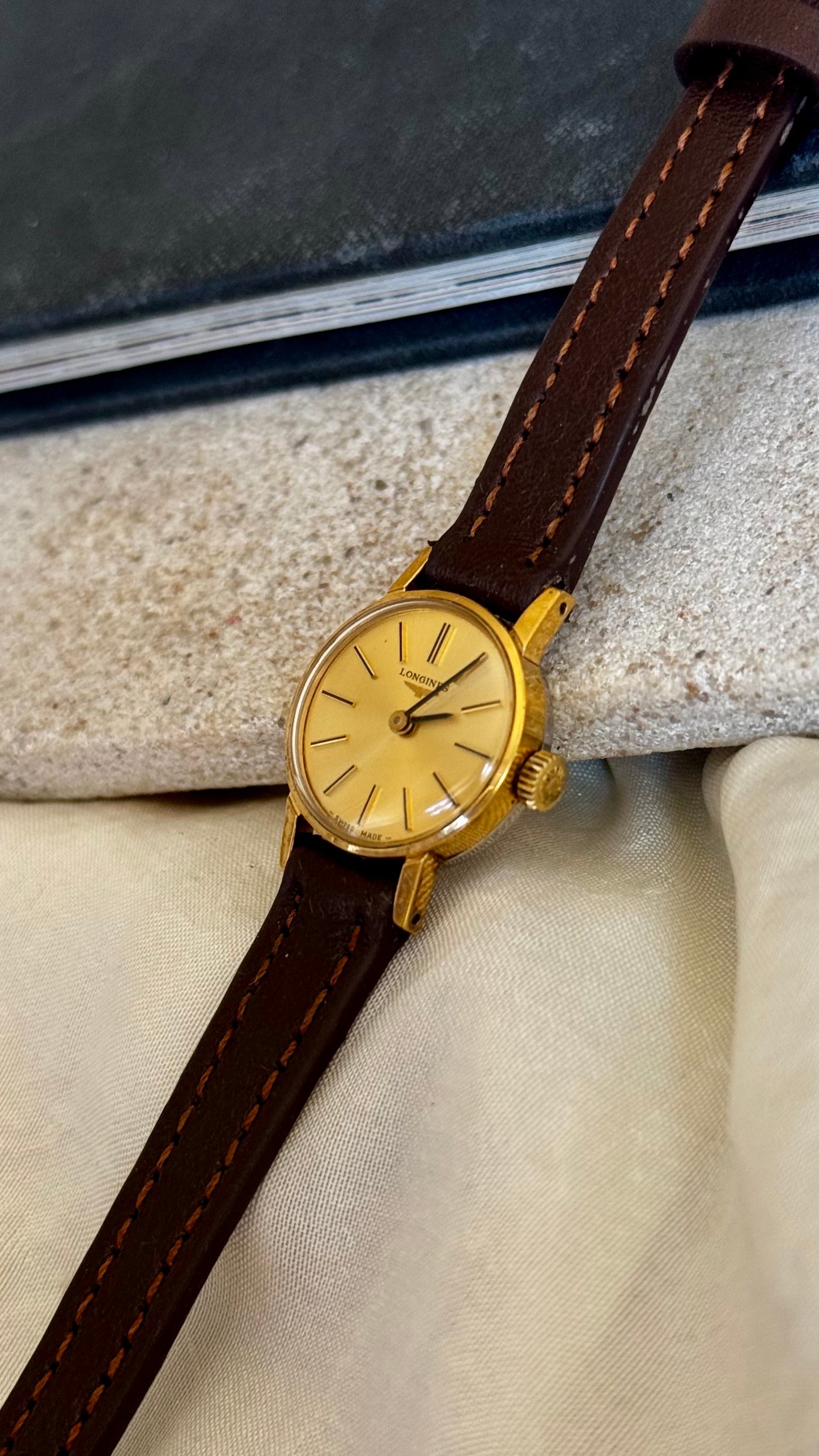 Longines ladies watch - new bespoke strap with original buckle
