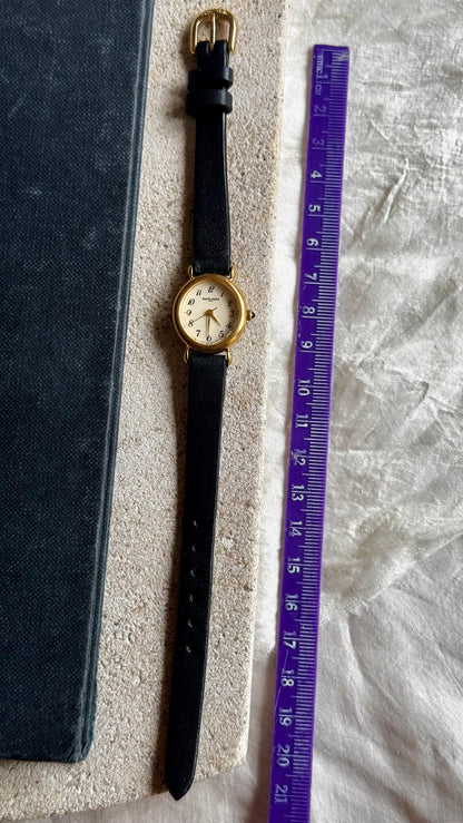 Marie Claire Vintage Watch 1990s - Bespoke Leather, Gold Plated