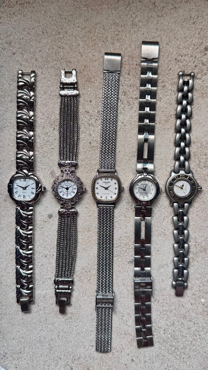 Silver tone vintage watches