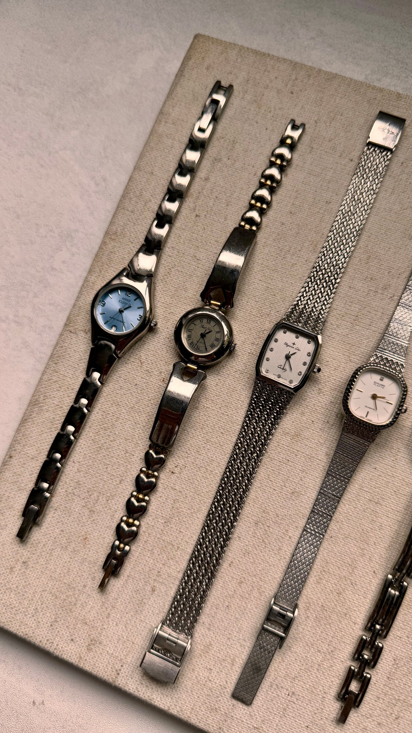 Silver tone vintage watches