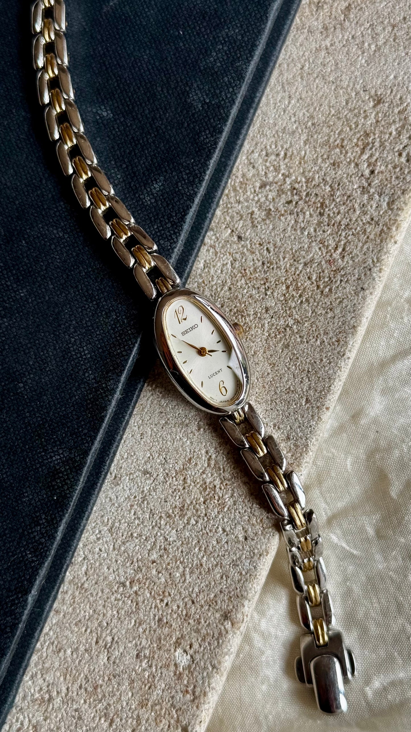 Classic 1996 Seiko Lucent Vintage Watch - Gold Plated, near mint condition