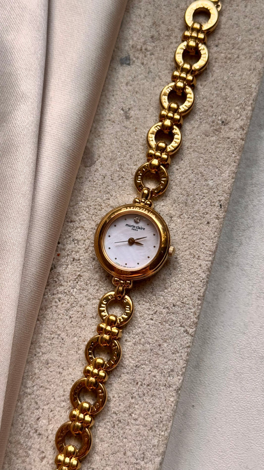 Marie Claire vintage watch - Pearl dial