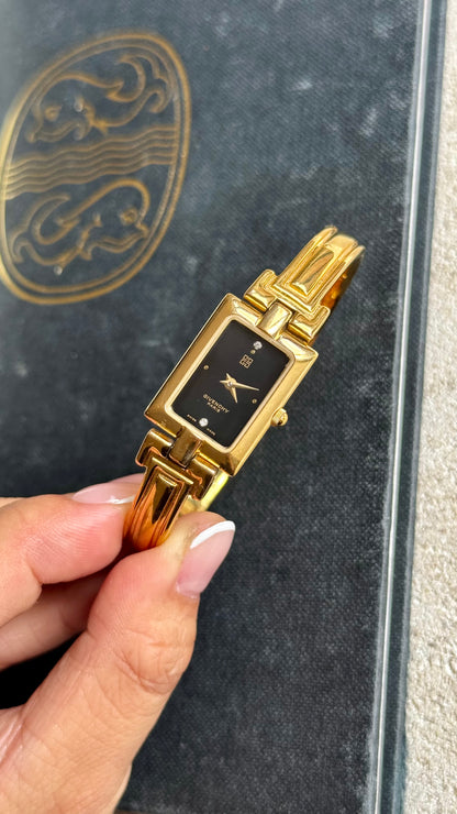 Vintage Givenchy Bangle Watch 1990s - Gold Plated