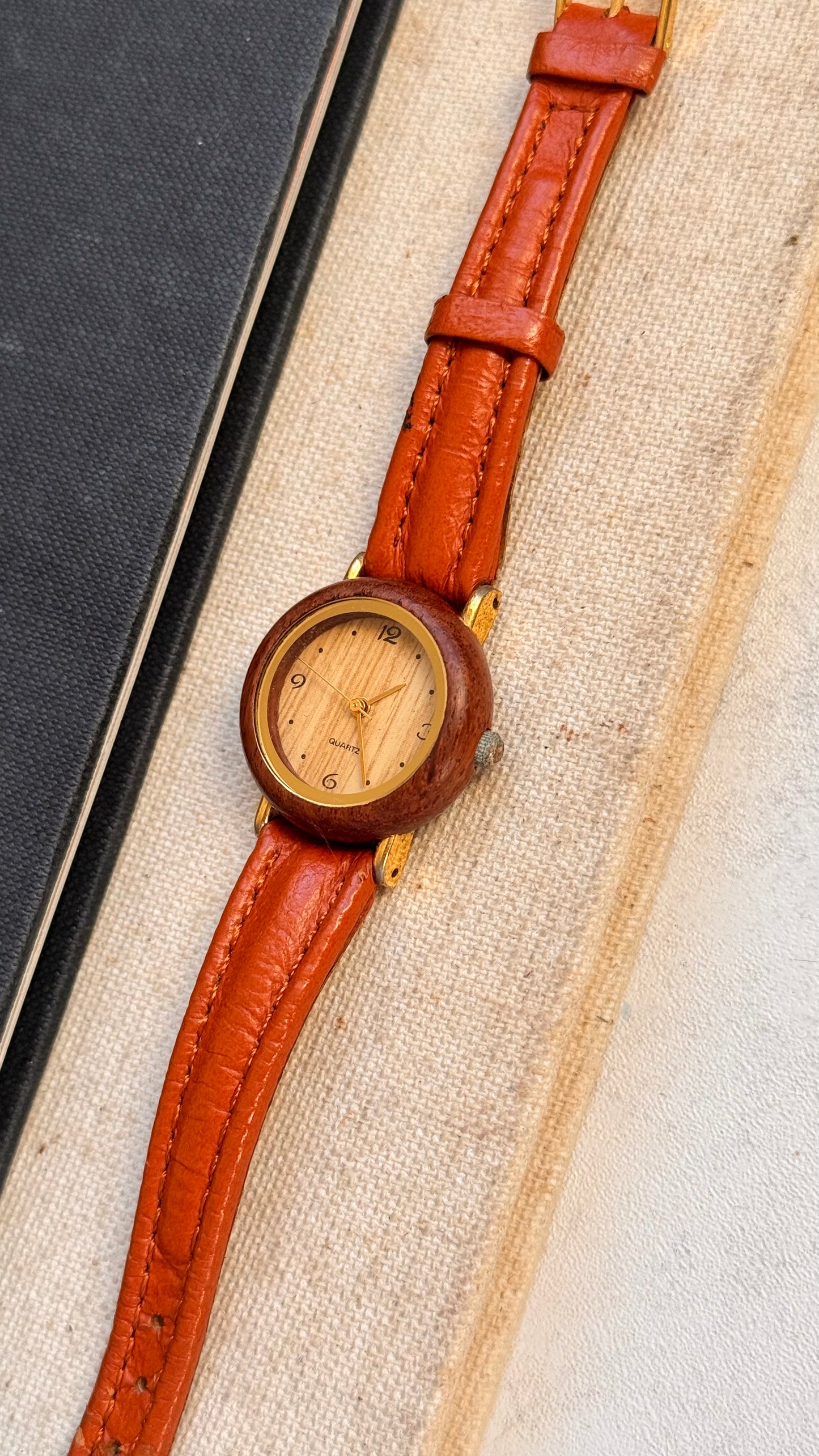 Wooden case vintage watch