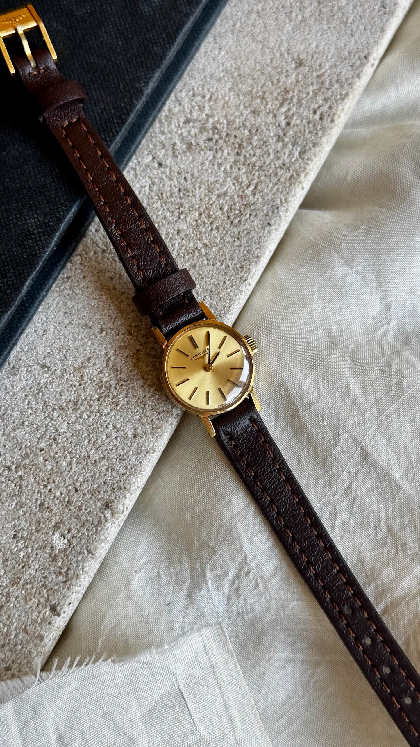Longines ladies watch - new bespoke strap with original buckle