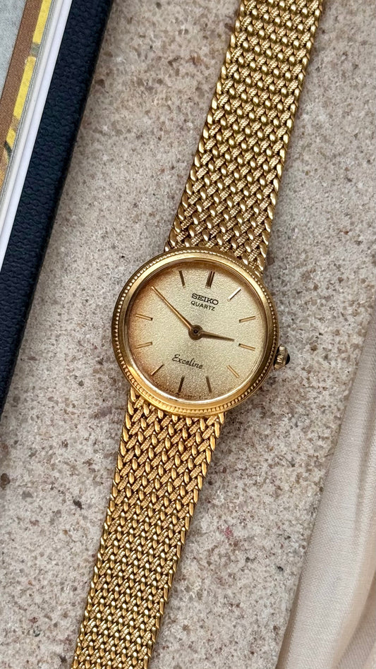 Seiko Exceline vintage watch - 18k gold plated