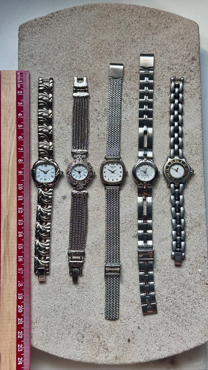 Silver tone vintage watches