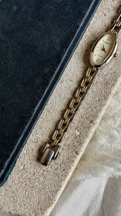 Classic 1996 Seiko Lucent Vintage Watch - Gold Plated, near mint condition