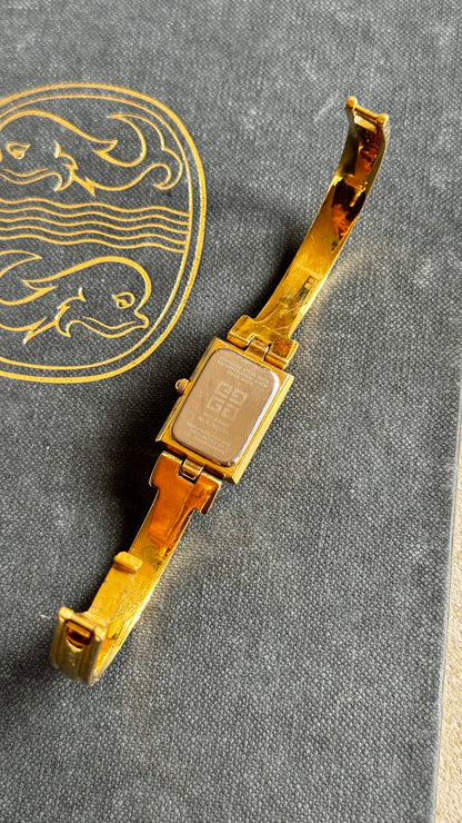 Vintage Givenchy Bangle Watch 1990s - Gold Plated
