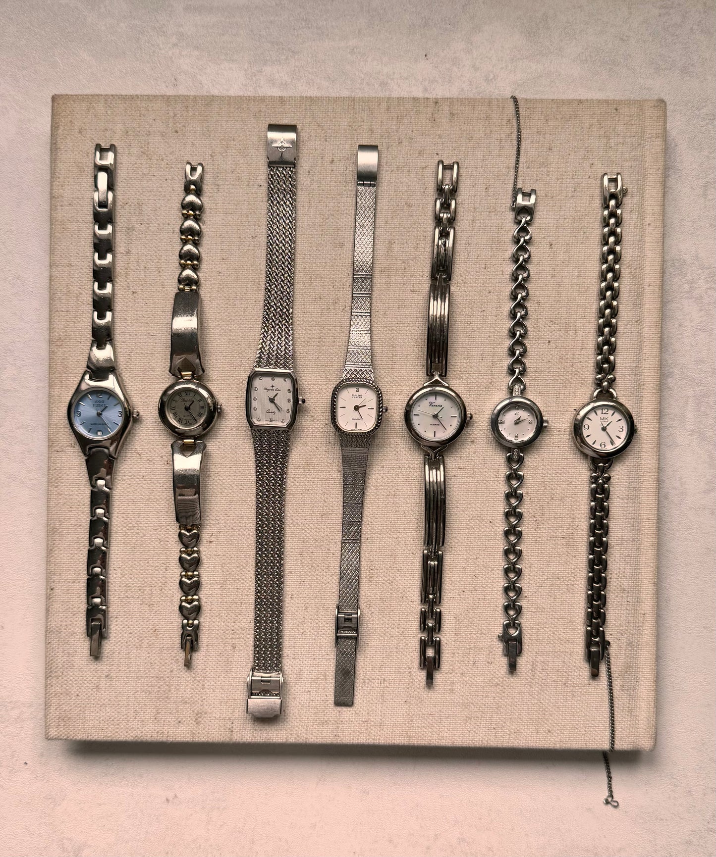 Silver tone vintage watches