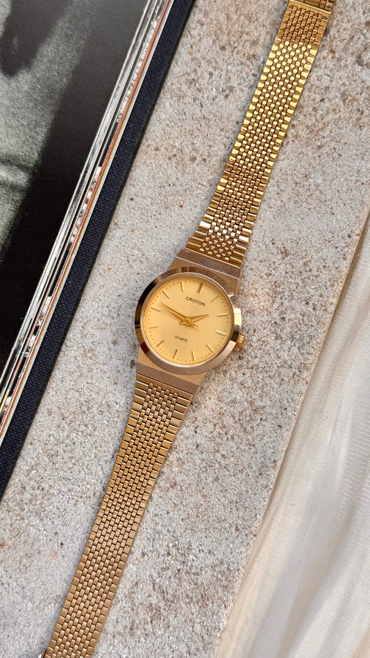 Croton vintage watch - champagne gold