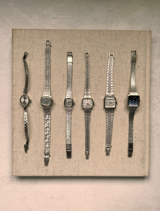 White gold plated mechanical vintage watches - ALL WORKING (from the 60s)