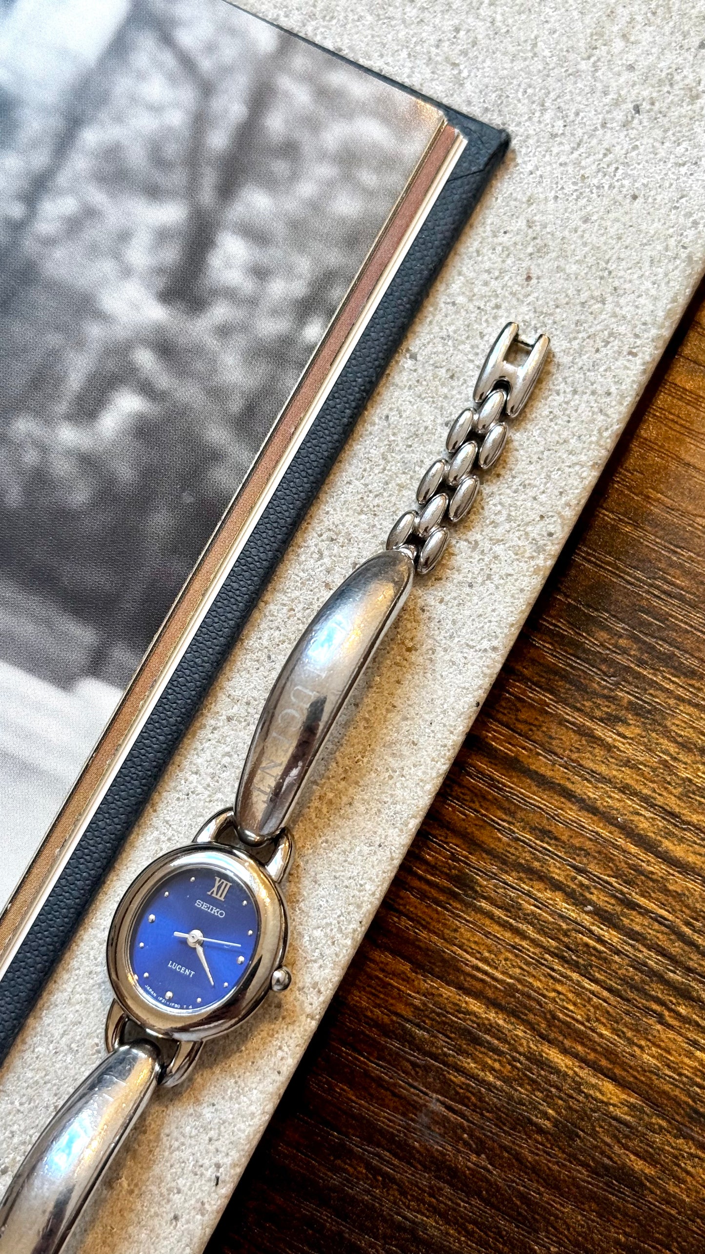 Classic 1995 Seiko Lucent Vintage Watch - Blue Dial