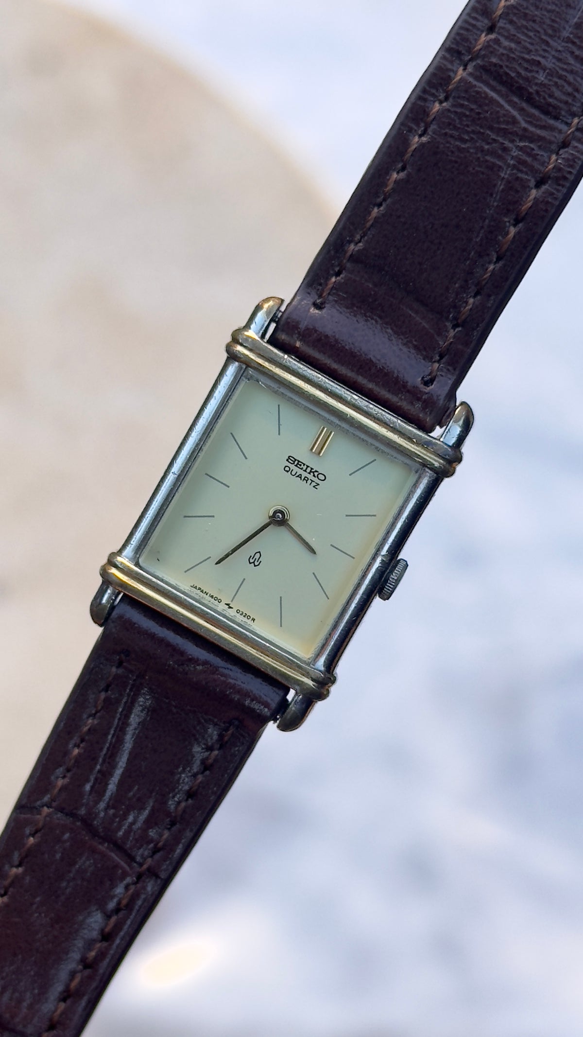 Vintage Seiko Women's Tank Watch 1989 - 30 Micron Gold & Palladium Plated