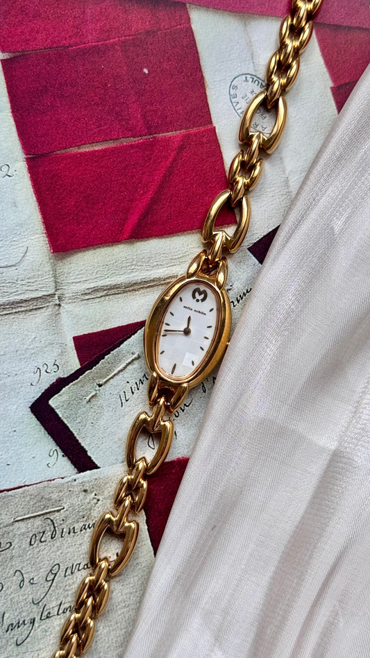 Vintage Mila Schön Watch 1990s - Gold Plated