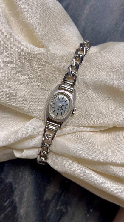 1960s Seiko Manual Wind Watch, White Gold Plated