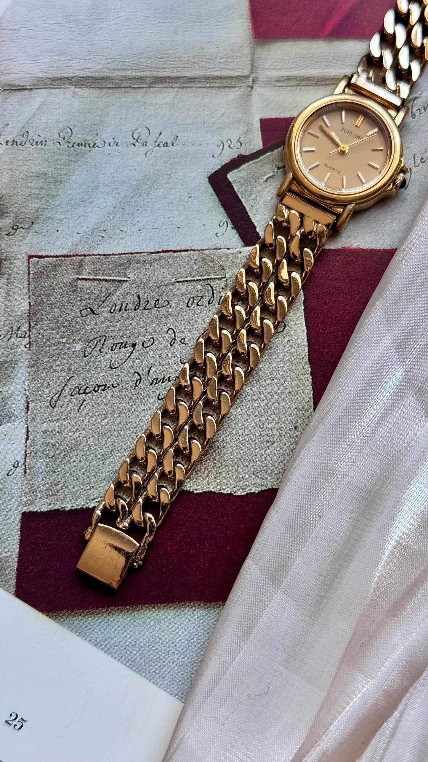 Vintage Sunlord Watch 1990s - Gold Plated