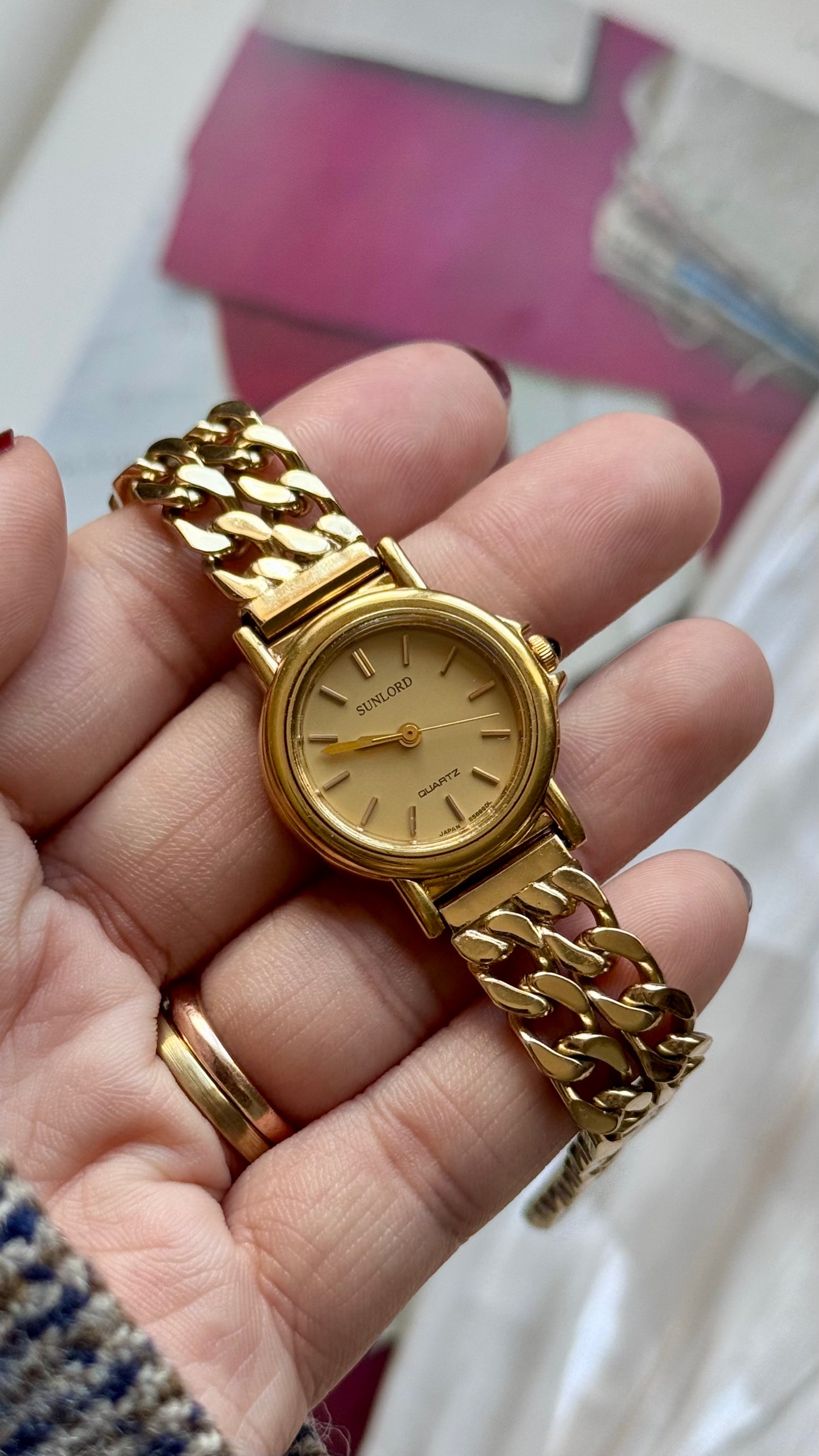 Vintage Sunlord Watch 1990s - Gold Plated