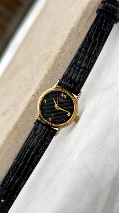 Citizen CQ Vintage Watch 1981 - Bespoke leather