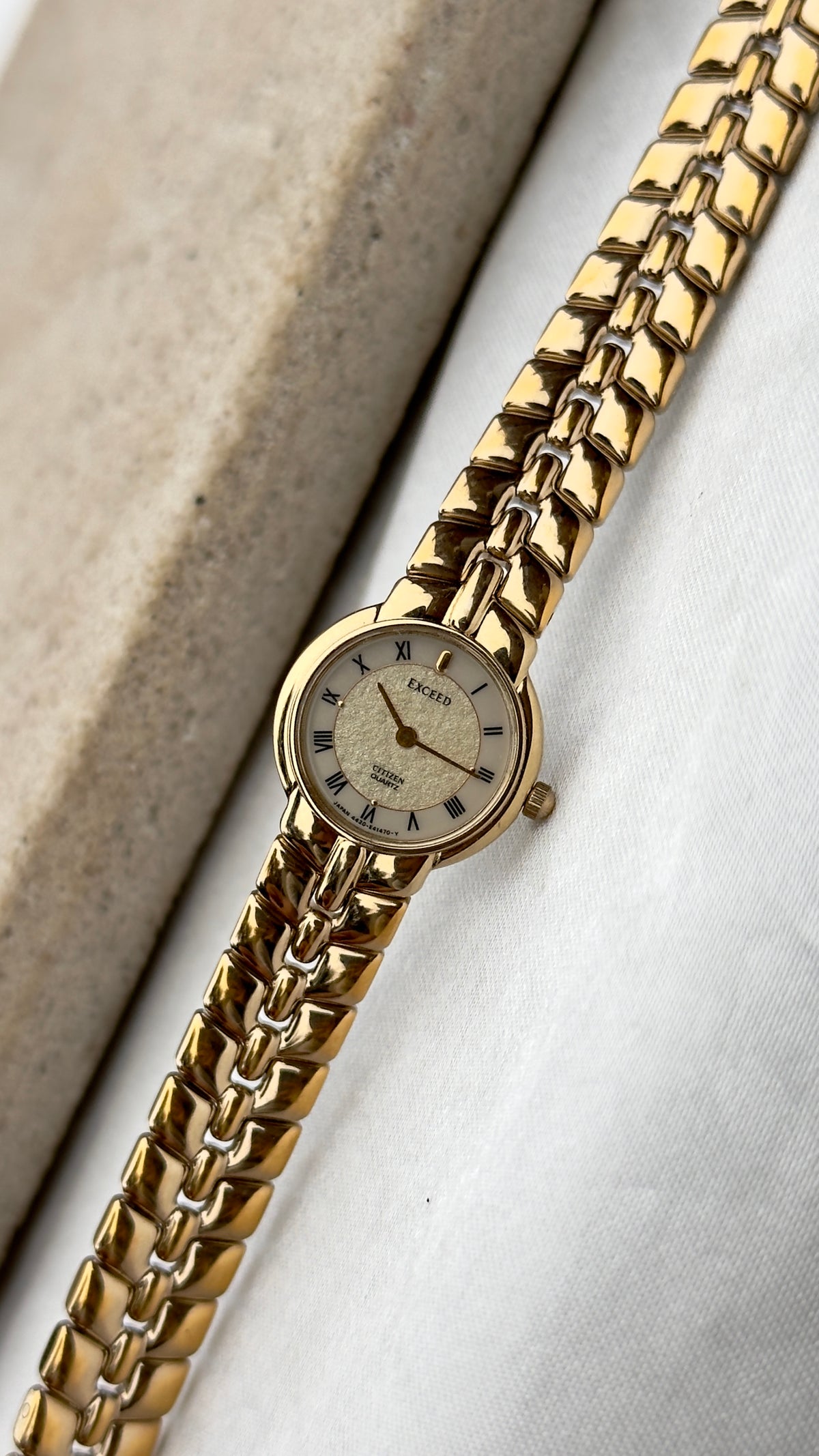 1989 Citizen Exceed Vintage Watch - Champagne Gold Plated, Near Mint