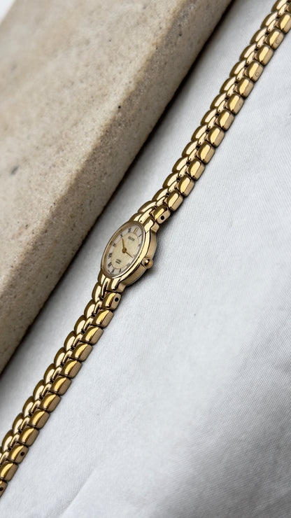 1989 Citizen Exceed Vintage Watch - Champagne Gold Plated, Near Mint