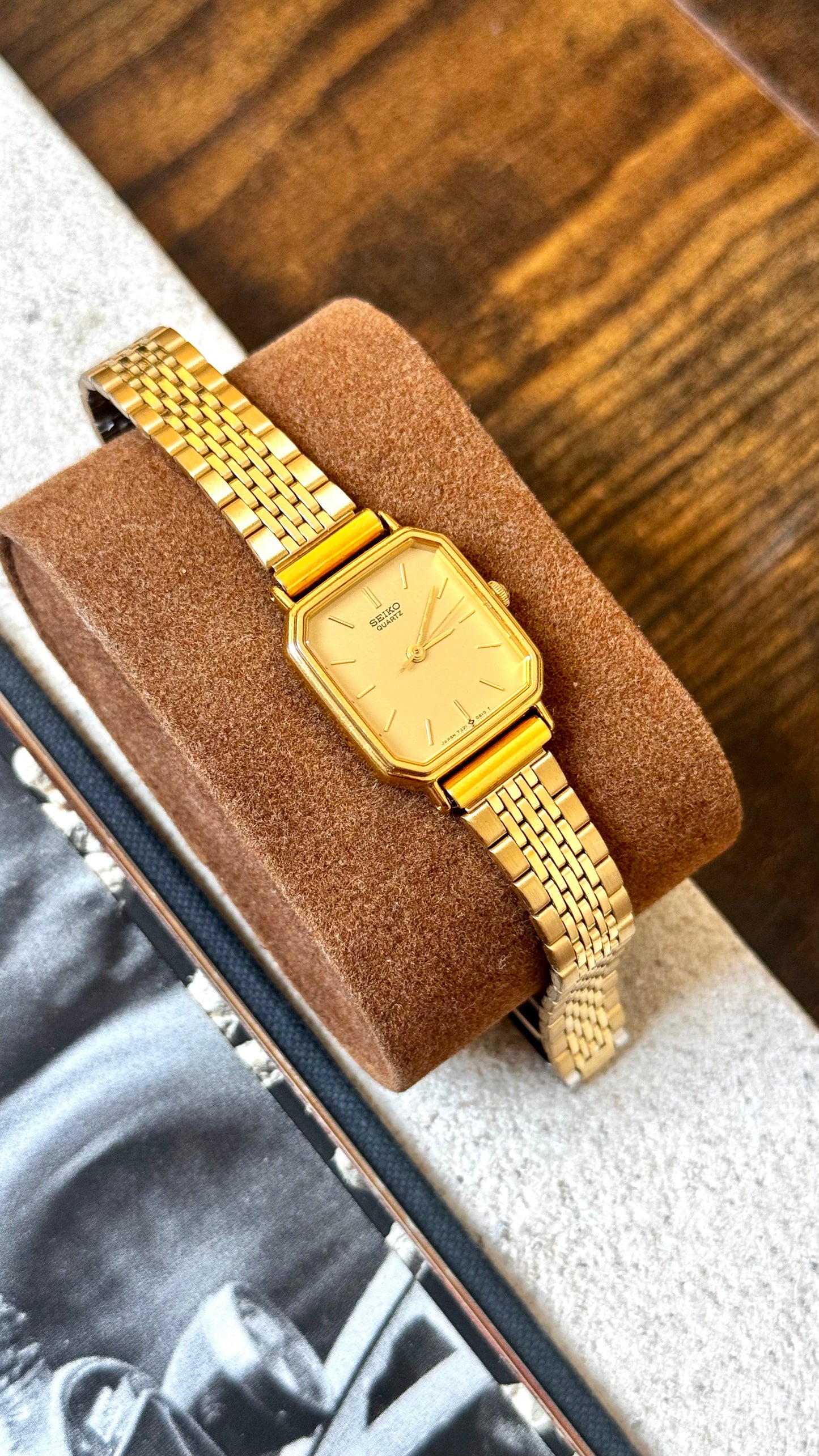 Octagonal Seiko Vintage Watch 1988, Gold Plated