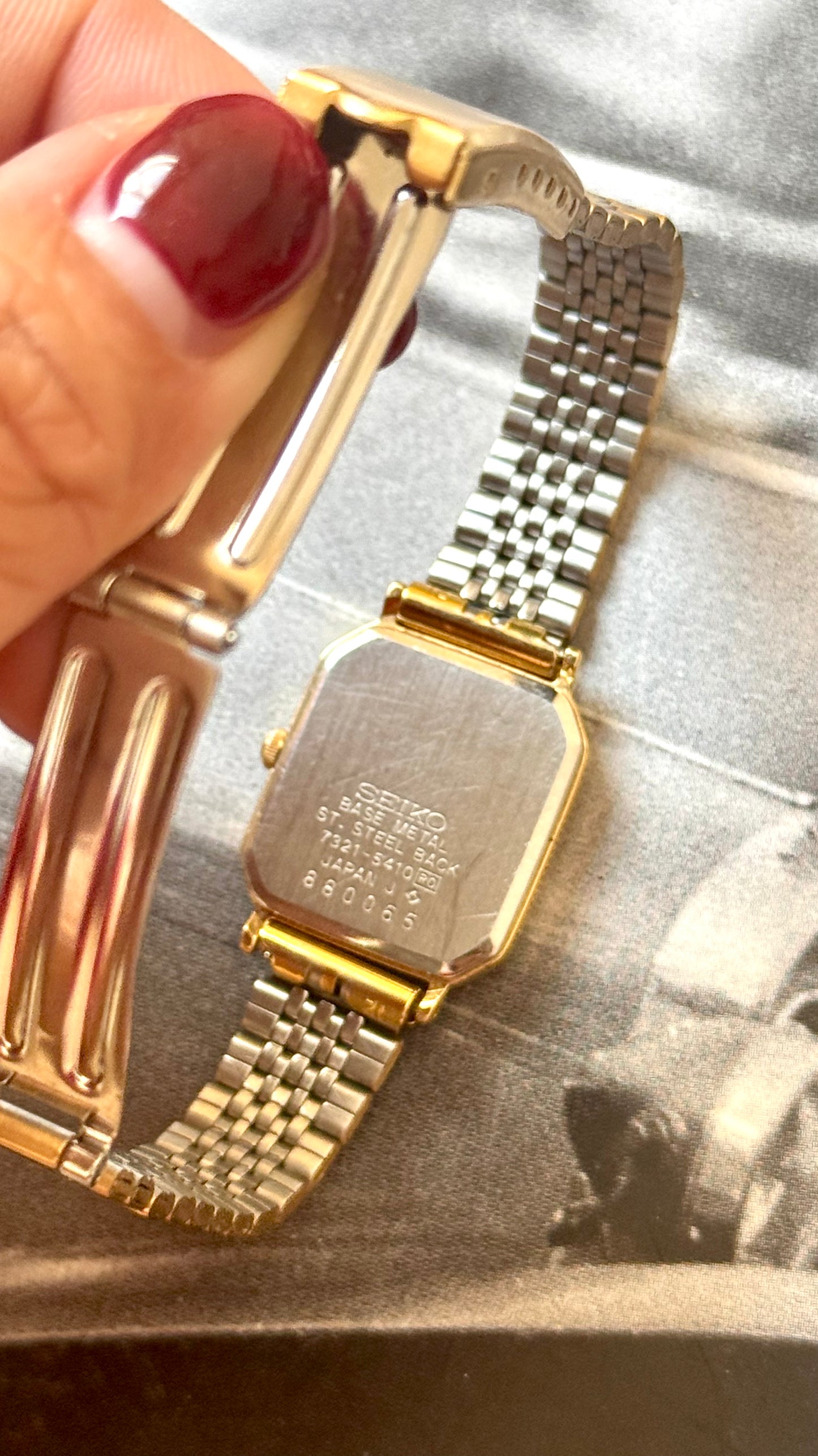 Octagonal Seiko Vintage Watch 1988, Gold Plated