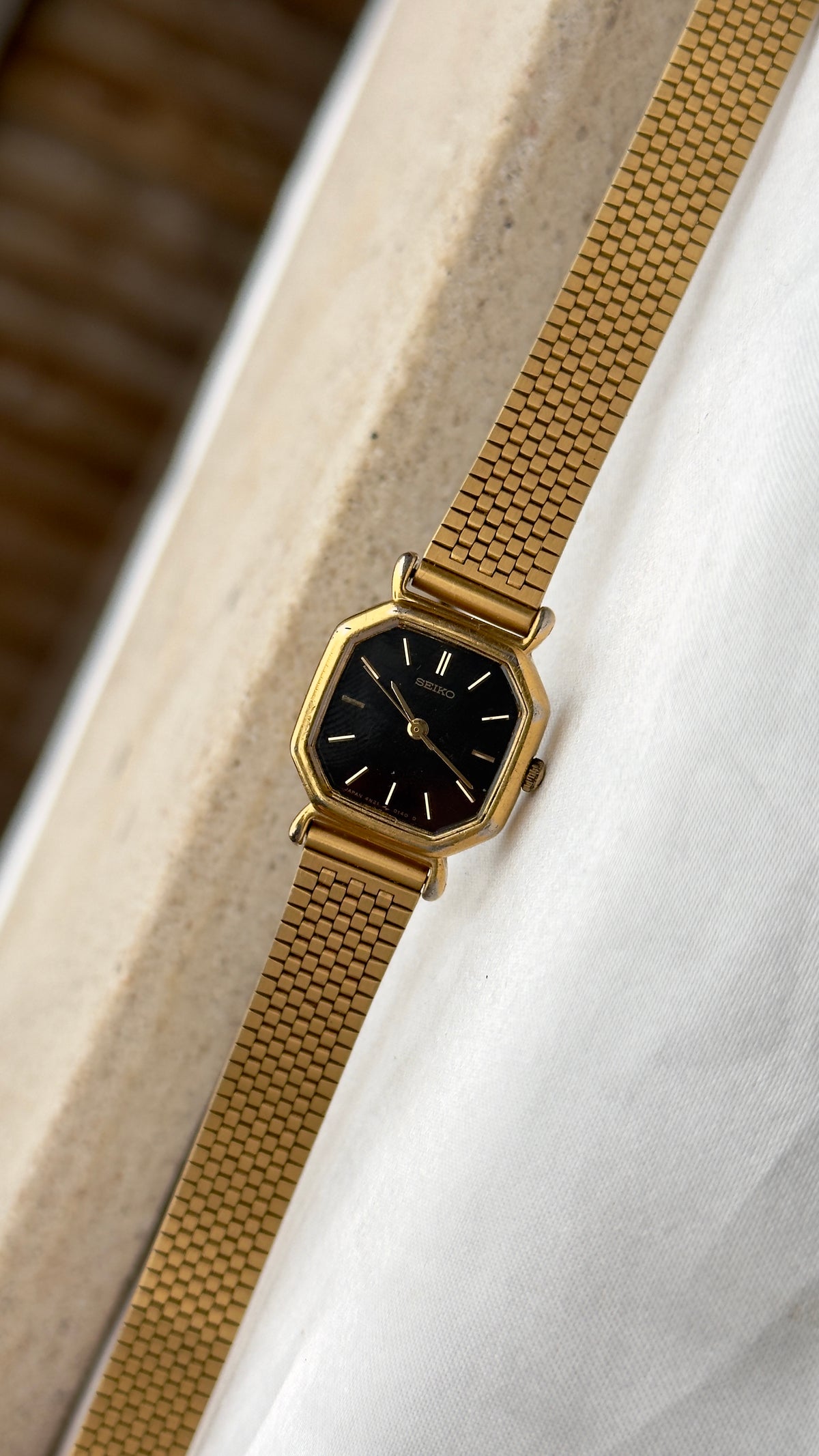 Octagon Seiko Mesh Bracelet Vintage Watch 1992