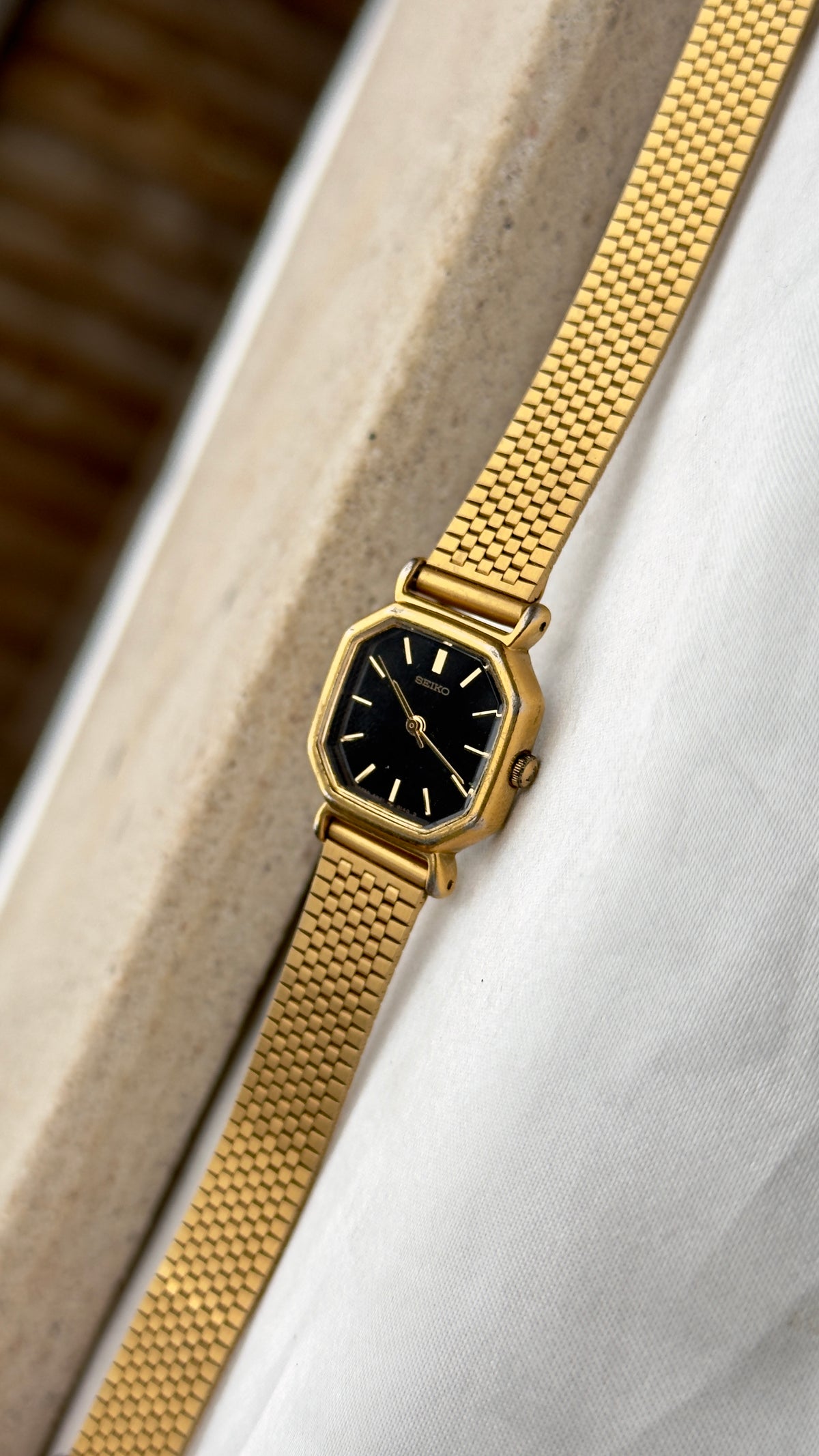 Octagon Seiko Mesh Bracelet Vintage Watch 1992
