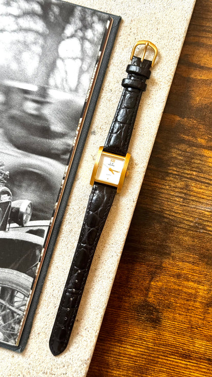 Renoma Paris Vintage Tank Watch 1980s - Brushed Gold Plated