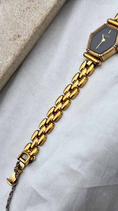 1981 Citizen CQ Vintage Watch - Gold Plated