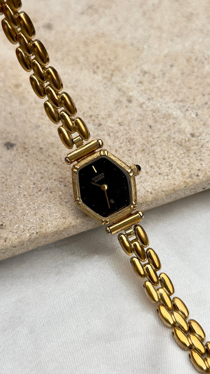 1981 Citizen CQ Vintage Watch - Gold Plated