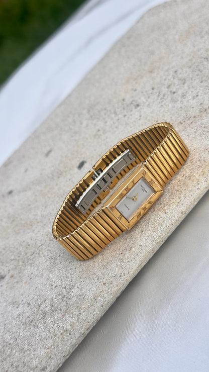Rochas Paris Vintage Tank Watch - 18k Gold Plated