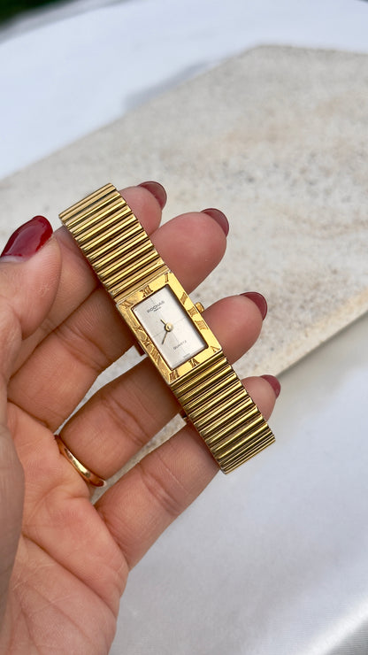 Rochas Paris Vintage Tank Watch - 18k Gold Plated