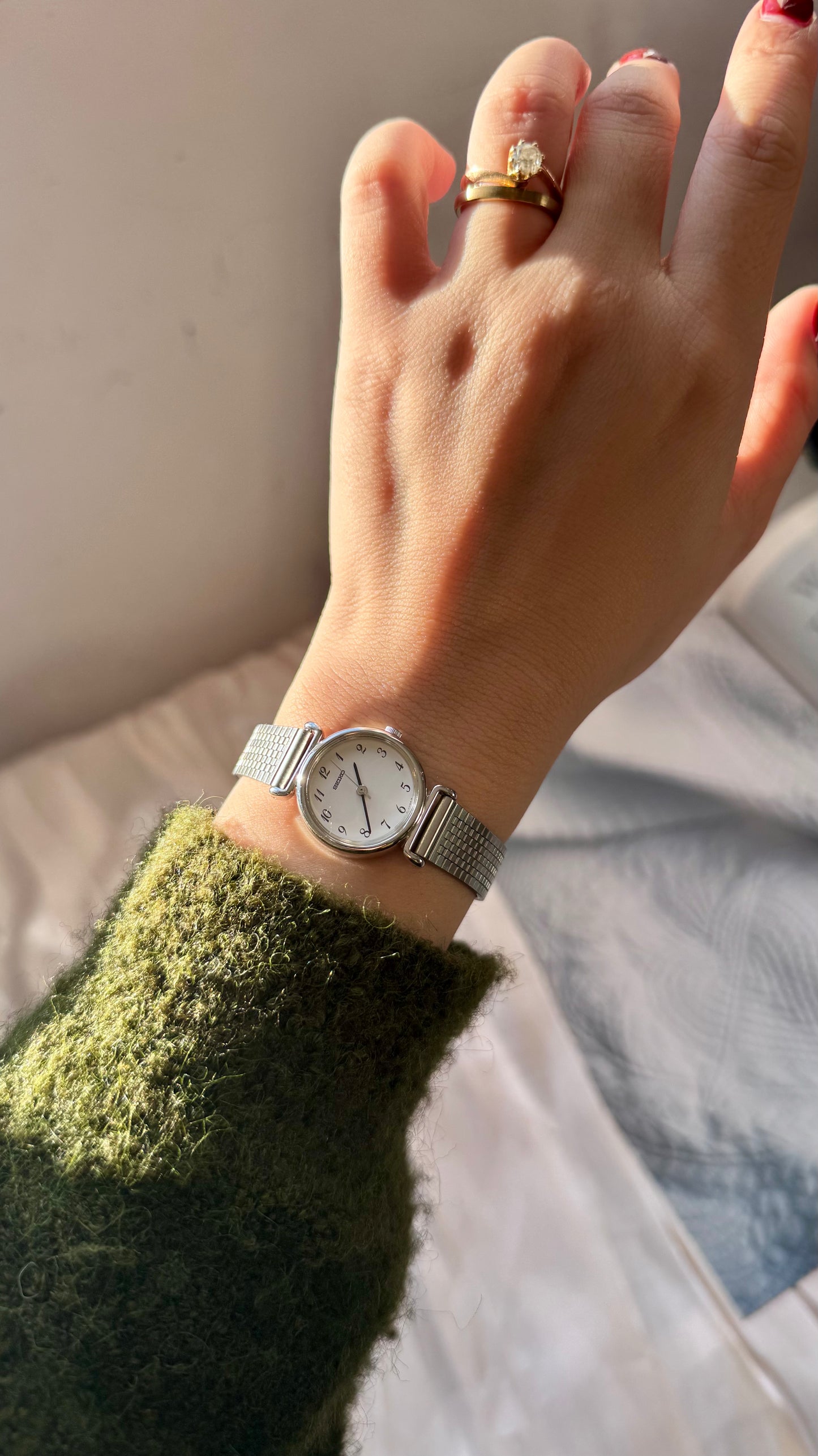 Vintage Seiko 1991 Watch - Adjustable Mesh Strap