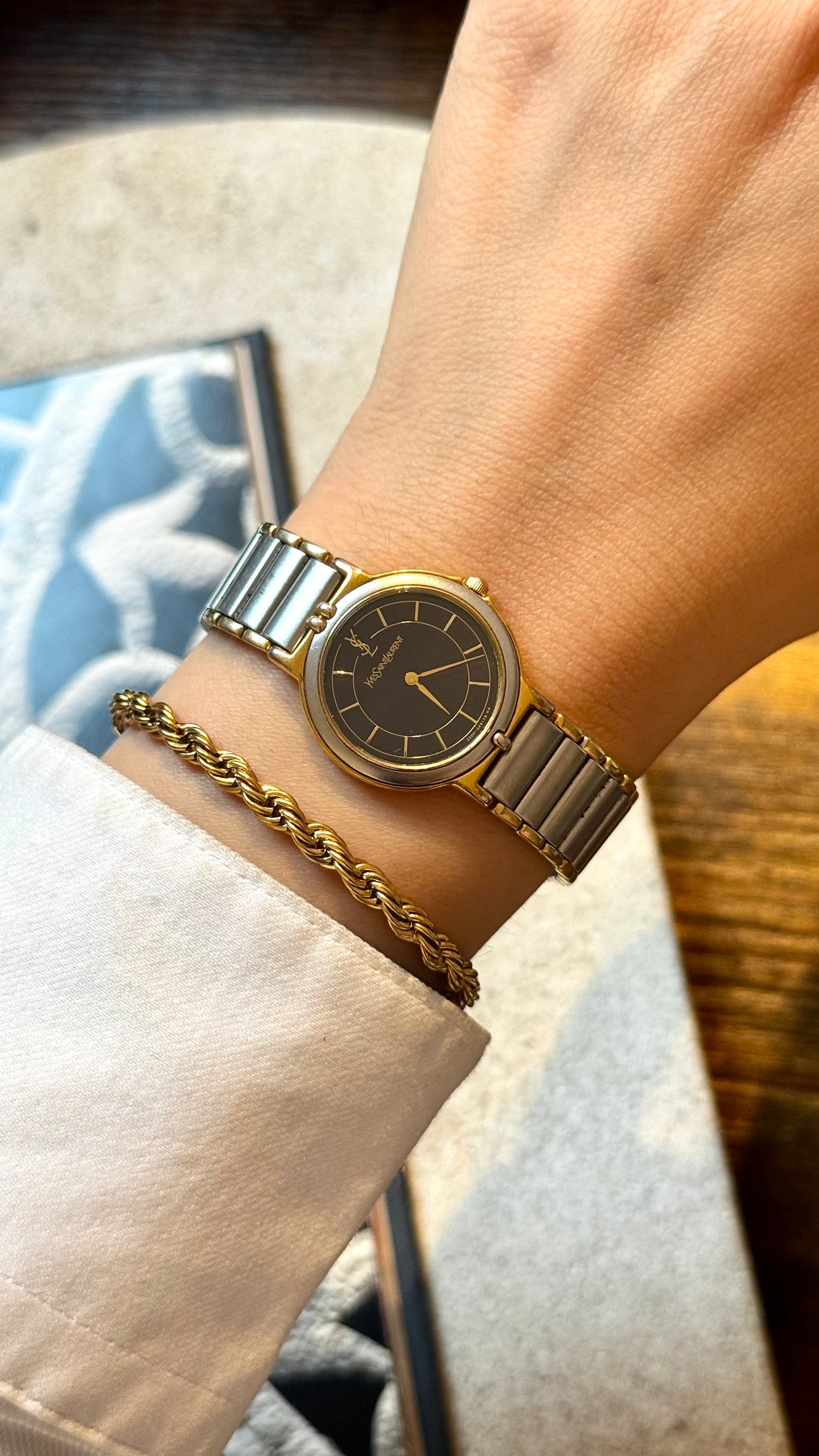 Yves Saint Laurent vintage watch (YSL) 1990s - Black Dial