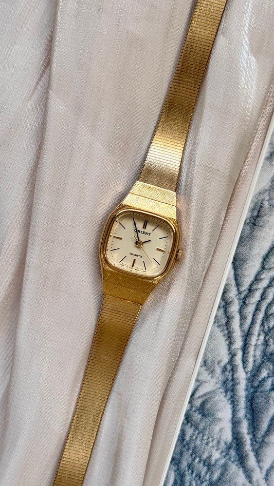 Vintage ORIENT Watch 1980s - Gold Plated