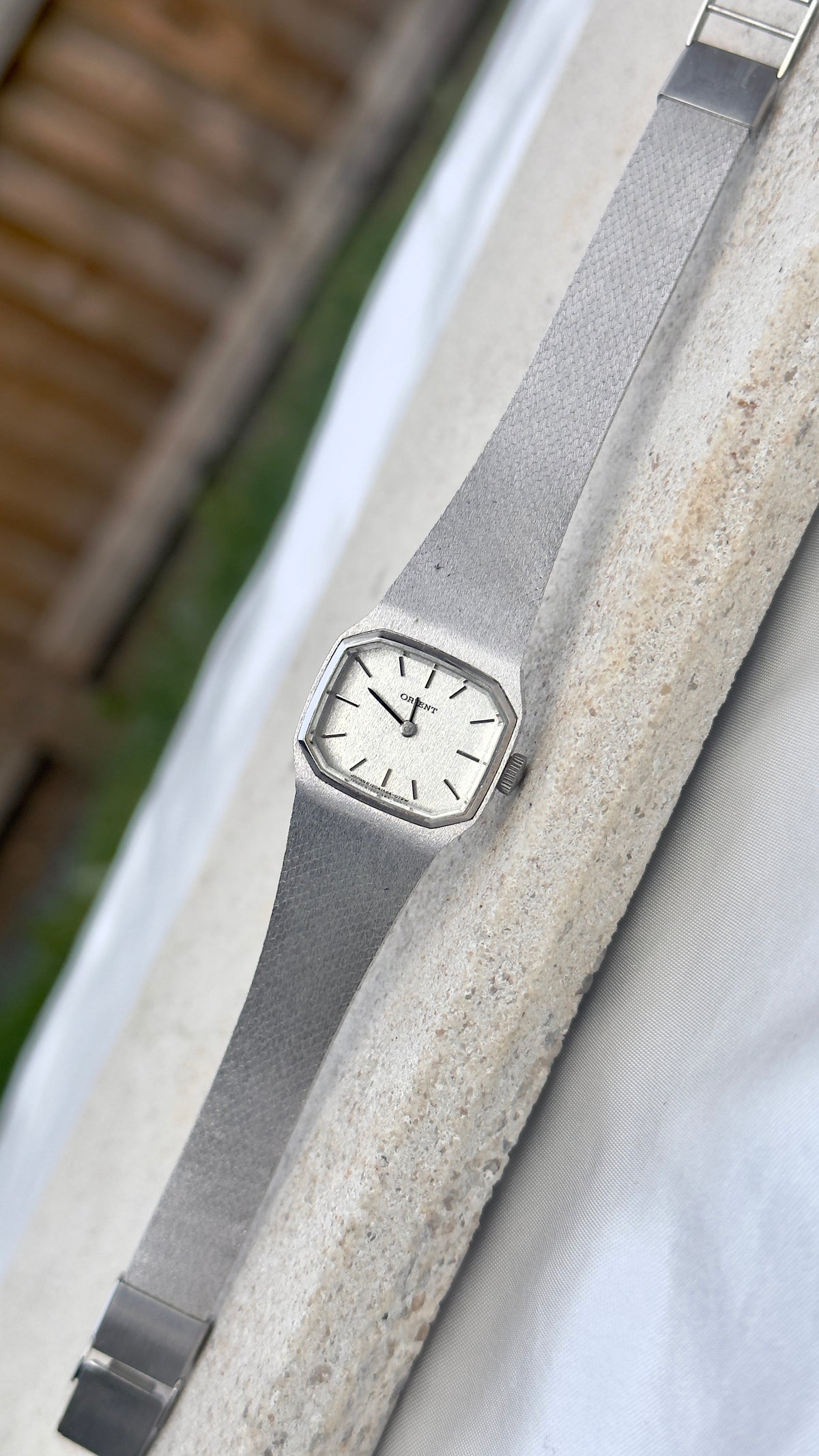 ORIENT Vintage Manual Watch 1970s - White Gold Plated