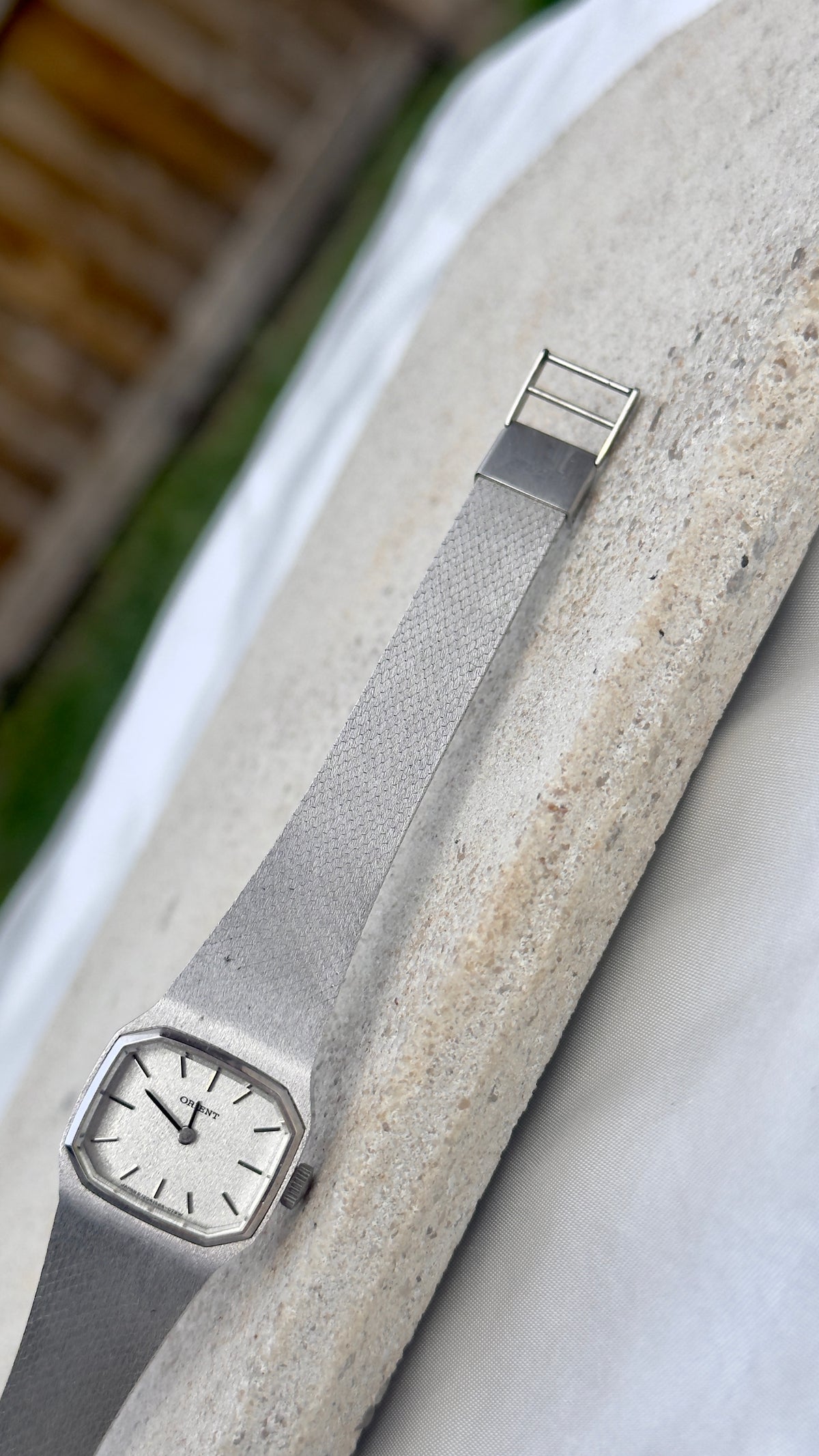 ORIENT Vintage Manual Watch 1970s - White Gold Plated