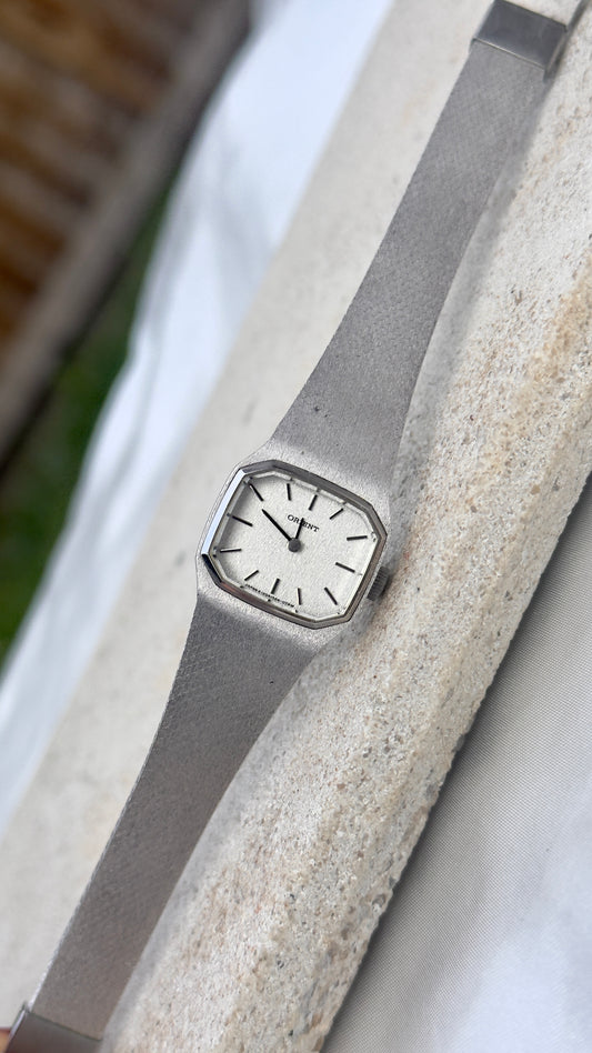 ORIENT Vintage Manual Watch 1970s - White Gold Plated