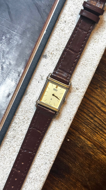 Seiko Tank Vintage Watch 1989 - Gold Plated